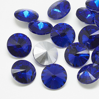 Pointed Back Glass Rhinestone Cabochons RGLA-T086-8mm-11-1