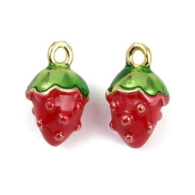 Brass Enamel Charms KK-L231-21G-01-1