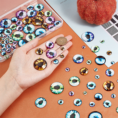 114Pcs 42 Styles Glass Cabochons GLAA-PH0002-91-1