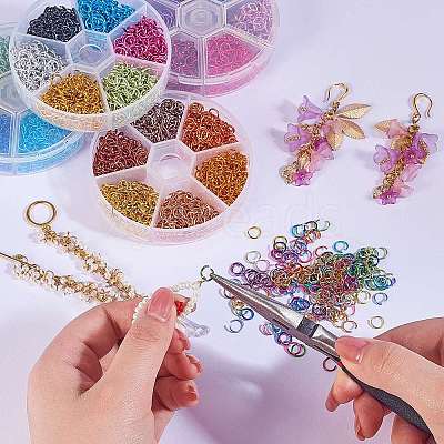 6 Colors Aluminum Wire Open Jump Rings ALUM-JP0001-01B-1