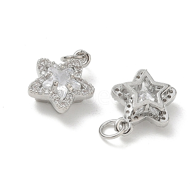 Brass Micro Pave Clear Cubic Zirconia Charms LS-CU-CBA9FFD-07P-1