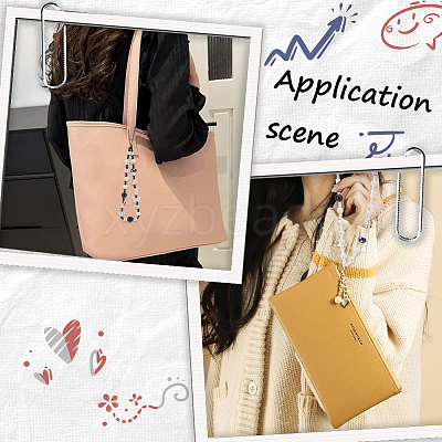 2Pcs 2 Colors Plastic Mobile Straps HJEW-GF0001-44-1