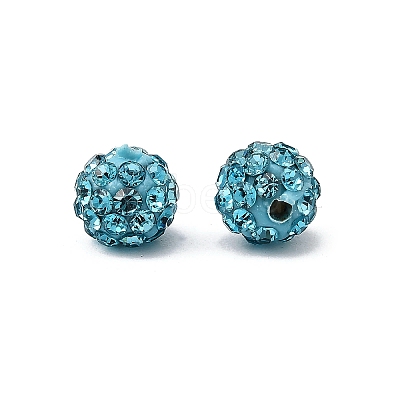 Polymer Clay Rhinestone Beads RB-H284-6MM-202-1