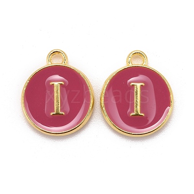 Golden Plated Alloy Enamel Charms ENAM-S118-08I-1