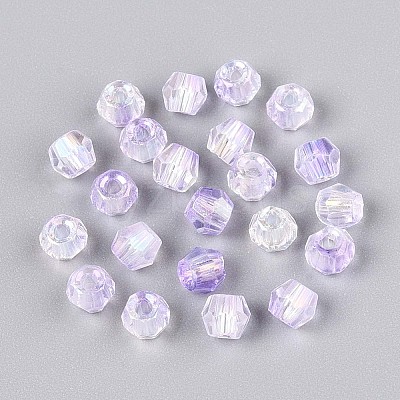 Transparent Spray Painted Glass Beads LS-EGLA-N018-4mm-02-1
