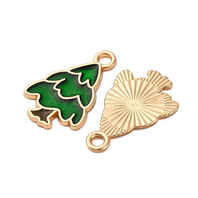 Christmas Alloy Enamel Pendants ENAM-K080-01A-G-1