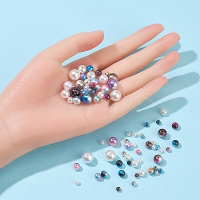 2148Pcs 24 Style ABS Plastic Imitation Pearl Beads OACR-YW0001-25B-1
