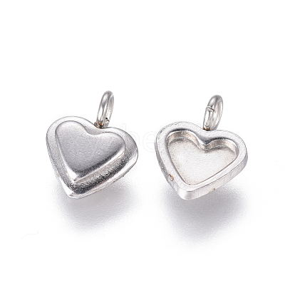 Non-Tarnish 304 Stainless Steel Pendant Cabochon Settings X-STAS-F222-025-1