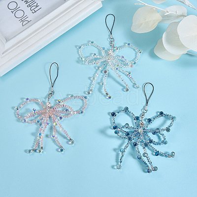1Pc Glass Mobile Straps HJEW-SZ0001-59A-1