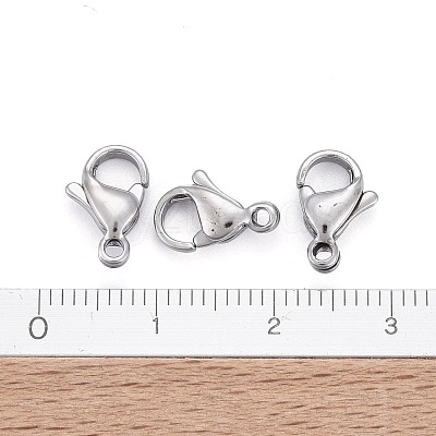 Tarnish Resistant 304 Stainless Steel Lobster Claw Clasps X-STAS-AB11-1