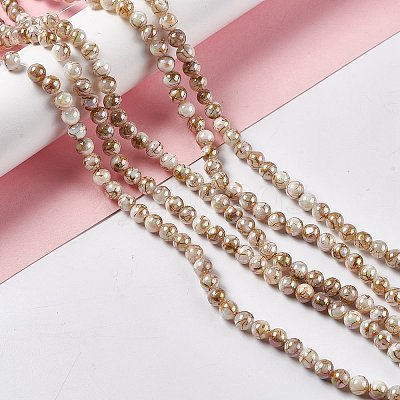 Drawbench Style Natural Freshwater Shell Beads Strands SHEL-F003-10B-1