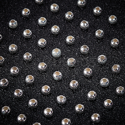 Round 925 Sterling Silver Beads STER-BBC0005-39A-1