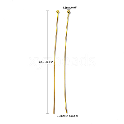 Brass Ball Head Pins X-RP0.7x70mm-G-1