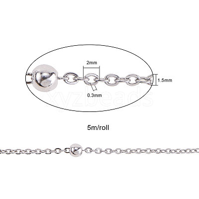 304 Stainless Steel Flat Cable Chains CHS-CJ0001-03P-1