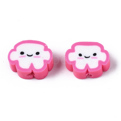 Handmade Polymer Clay Beads X-CLAY-N008-033E-1