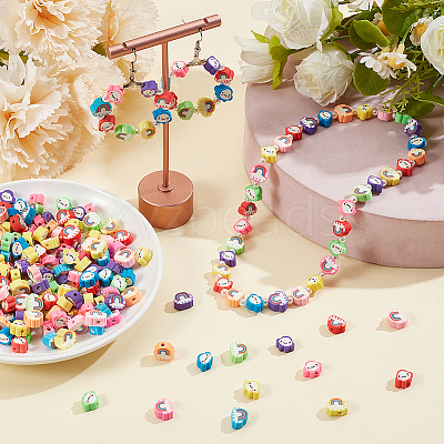 200Pcs 2 Styles Handmade Polymer Clay Beads CLAY-PA0001-53-1
