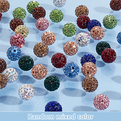 60Pcs Polymer Clay Rhinestone Beads RB-PH0001-26-1