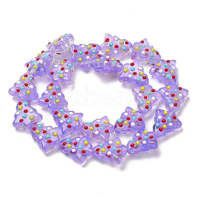 Handmade Bumpy Glass Beads Strands LAMP-F032-08M-1