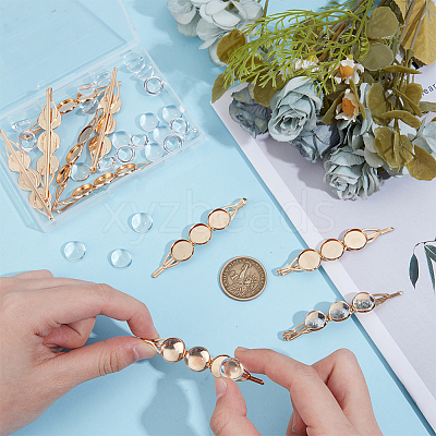 DIY Blank Dome Iron Hair Bobby Pin Making Kits DIY-GO0002-30-1