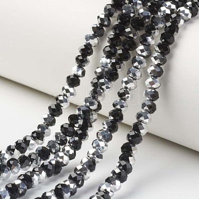 Electroplate Transparent Glass Beads Strands EGLA-A034-T4mm-M01-1