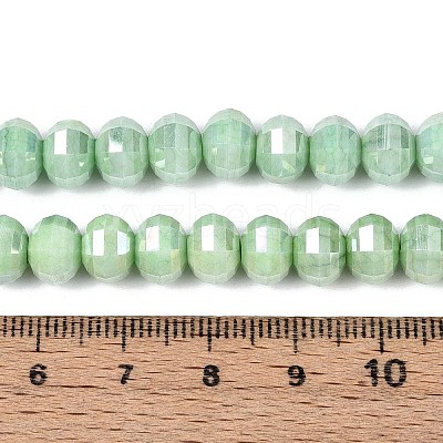 Anti-Tarnish Electroplate Glass Beads Strands GLAA-T025-8mm-19F-1