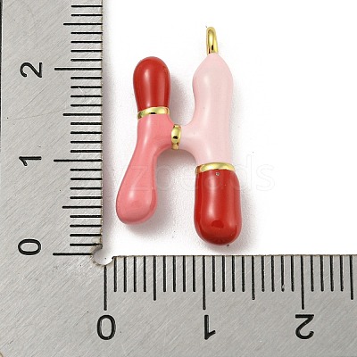 Brass Enamel Pendants KK-E093-03G-H-1