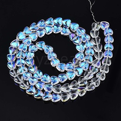 Electroplate Glass Beads Strands EGLA-S188-13-B04-1