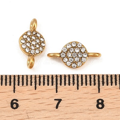 Ion Plating(IP) 304 Stainless Steel Rhinestone Connector Charms ZIRC-G157-36G-A-1