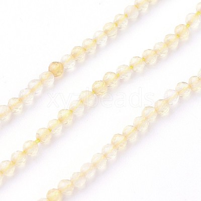 Natural Citrine Beads Strands G-F619-24-2mm-1