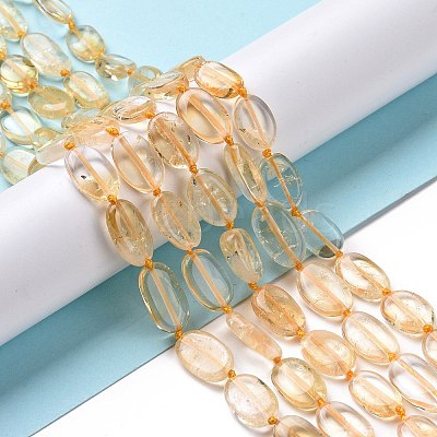 Heated Natural Citrine Beads Strands G-P478-02-1