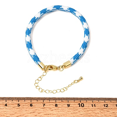Braided Round Polyester Cord Bracelet Makings FB-CBAEDA0-01G-32-1