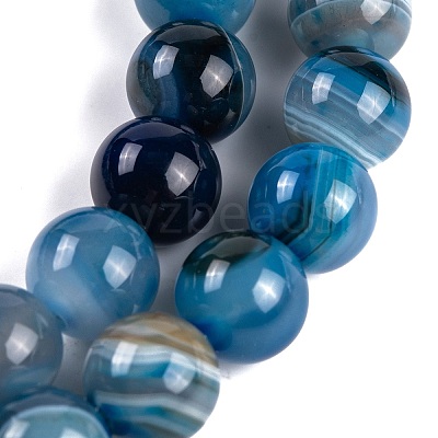 Natural Striped Agate/Banded Agate Beads AGAT-8D-8A-1