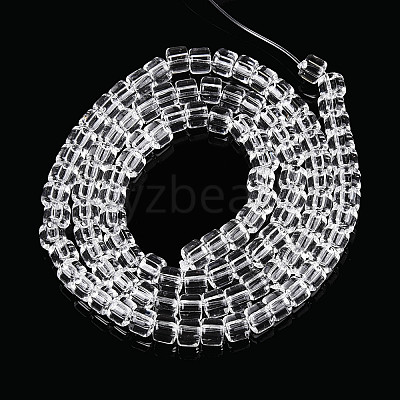 Transparent Glass Beads Strands GLAA-N065-4x4mm-A01-1