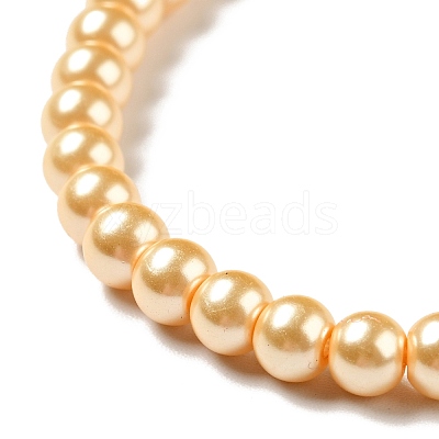 Eco-Friendly Dyed Glass Pearl Round Beads Strands HY-A002-4mm-RB072-1