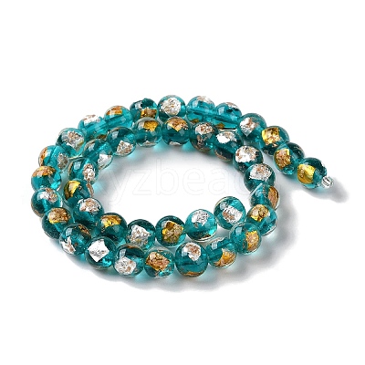 Handmade Gold & Silver Foil Lampwork Beads GLAA-G107-07A-10-1