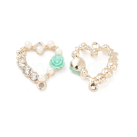 Alloy Crystal Rhinestone Connector Charms PALLOY-E014-04LG-02-1