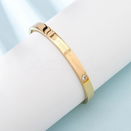 A Lifetime Lover 304 Stainless Steel Micro Pave Cubic Zirconia Hinged Bangles for Women BJEW-B161-12G-02-1