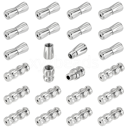 AHADERMAKER 60 Sets 2 Style Brass Screw Clasps KK-GA0001-24-1