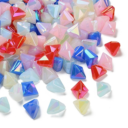 UV Plating Opaque Acrylic Imitation Jelly Beads OACR-D316-05C-1