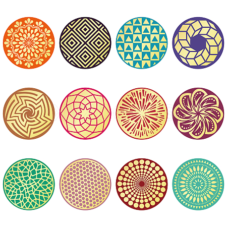 Paper Self Adhesive Gold Foil Embossed Stickers DIY-WH0434-009-1
