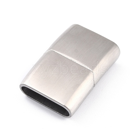 Tarnish Resistant 304 Stainless Steel Magnetic Clasps with Glue-in Ends STAS-F276-02P-1