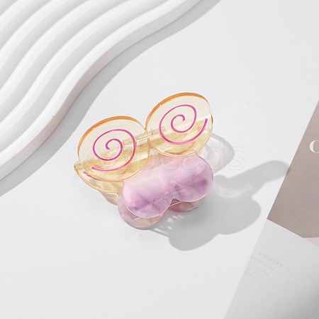 Butterfly Cellulose Acetate(Resin) Claw Hair Clips PW-WGCF930-01-1