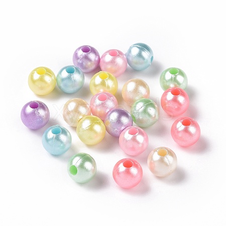 Imitation Pearl Acrylic Beads X-OACR-E013-29B-1