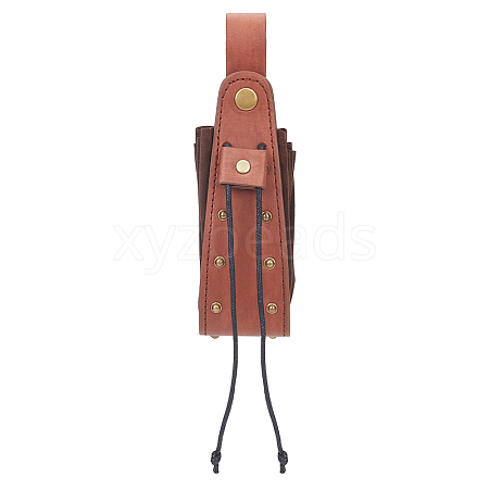 Medieval PU Leather Waist Belt Pouches with Alloy Rivets AJEW-WH0678-30A-1