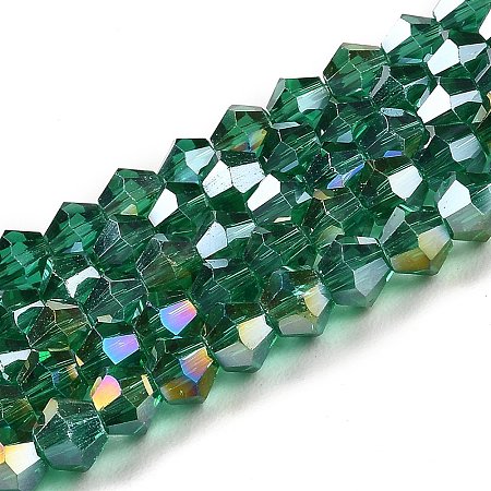 Transparent Electroplate Glass Beads Strands LS-EGLA-A039-T4mm-B10-1