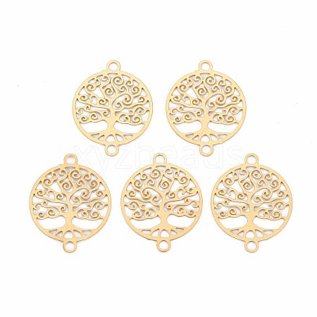 Rack Plating 201 Stainless Steel Connector Charms LS-STAS-T057-40G-1