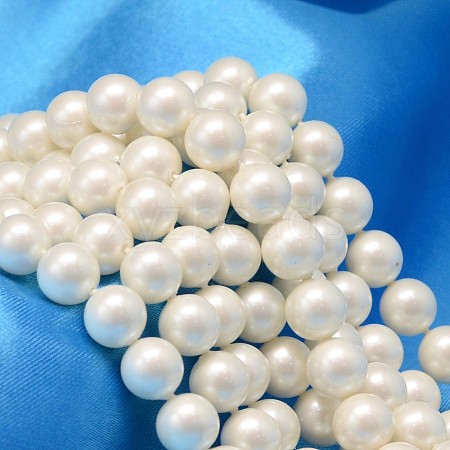 Round Shell Pearl Bead Strands BSHE-L011-8mm-A013A-1