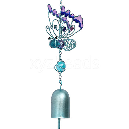 Butterfly Vintage Metal Enamel Wind Chime PW-WG15492-08-1