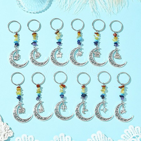 Tibetan Style Alloy Keychain KEYC-JKC01080-1