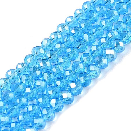 Electroplate Glass Beads Strands EGLA-A044-T3mm-A08-1